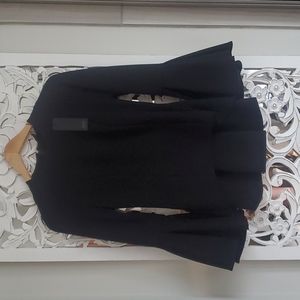 SEN NWT peplum ruffle sleeve top